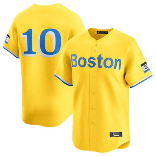 #10 Trevor Story Player B.Red Sox Gold City Connect Limited Baseball Jerseys