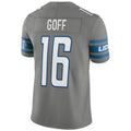 Custom #16 Gray DET Football Shirt Top