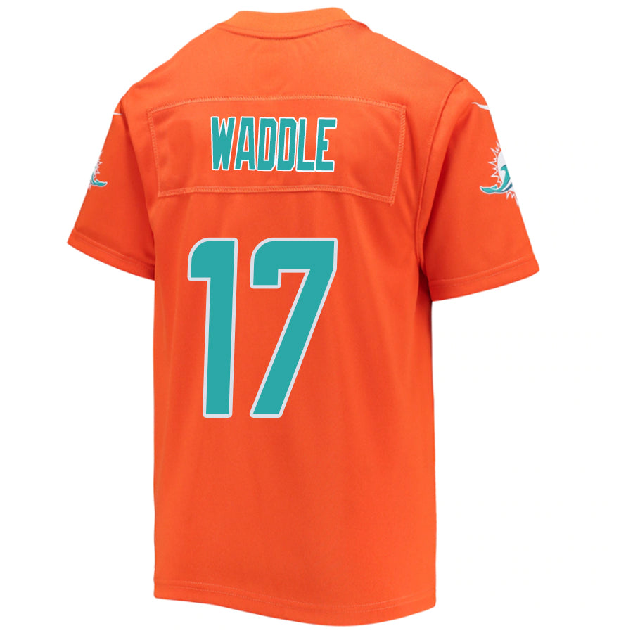 Custom #17 Orange MIA Football Shirt Top