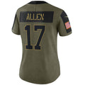 B.Bills #17 Josh Allen Olive Salute To Service Limited Player Football Jerseys
