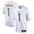 Custom #1 White MIA Football Shirt Top