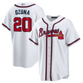 Custom #20 White ATL Baseball Shirt Top