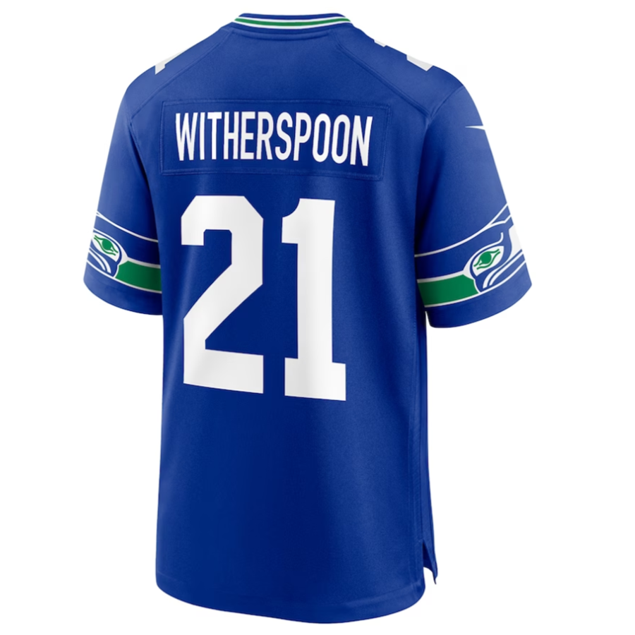 Custom #21 Royal Throwback SEA Football Shirt Top