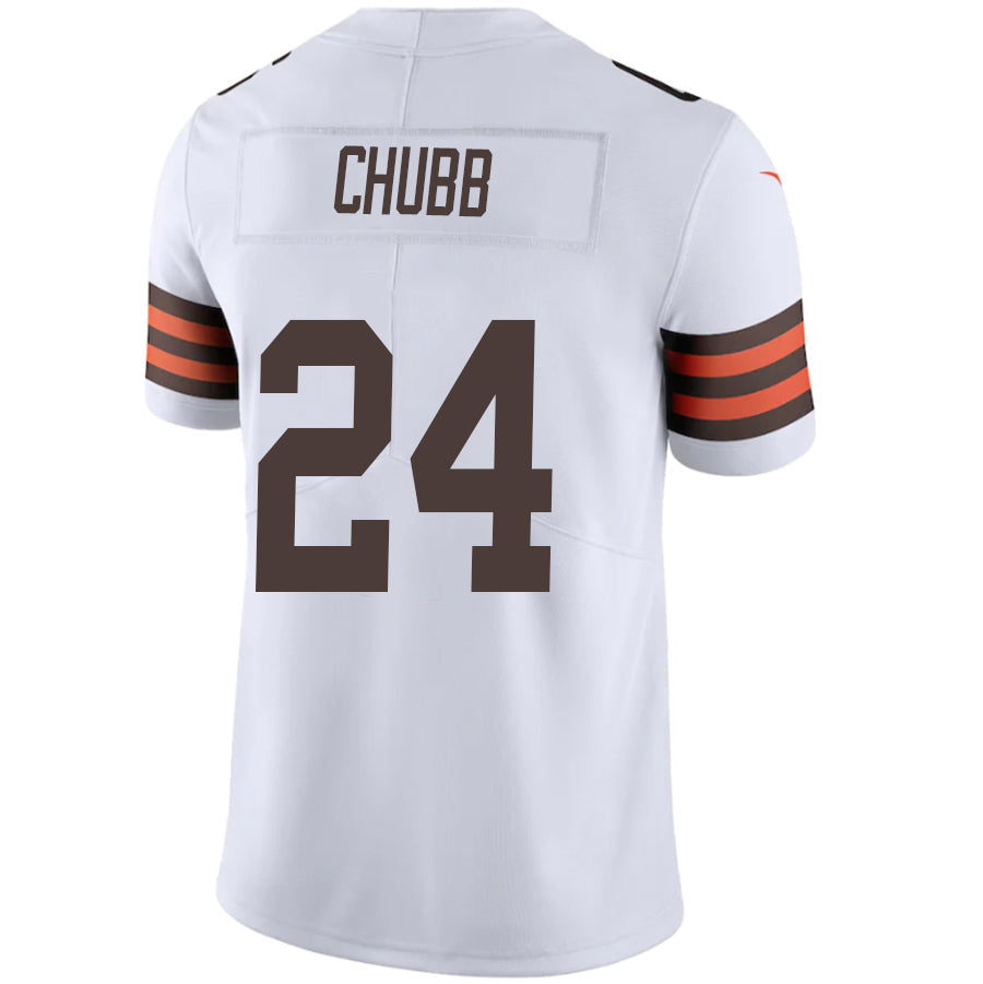 Custom #24 White CLE Football Shirt Top