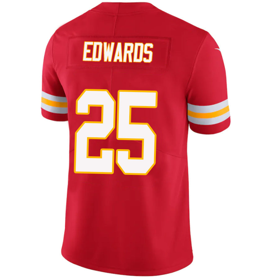 Custom #25 Red KC Football Shirt Top