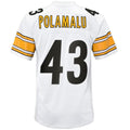 P.Steelers #43 Troy Polamalu Mitchell & Ness White 2005 Retired Player Legacy Football Jerseys
