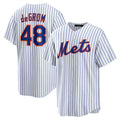 Custom #48 White NYM Baseball Shirt Top