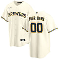 Custom Milwaukee Brewers Jersey - Cream