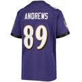 Custom #89 Purple Throwback BAL Football Shirt Top