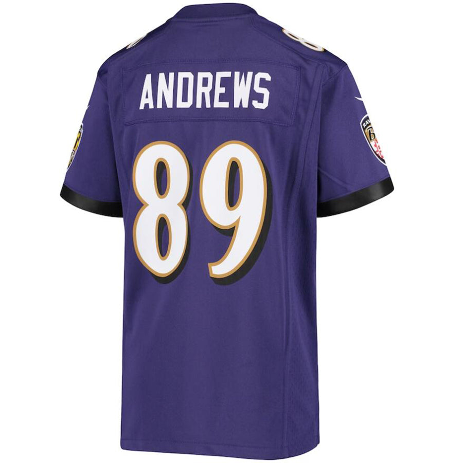 Custom #89 Purple Throwback BAL Football Shirt Top