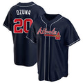 Custom #20 Navy ATL Baseball Shirt Top