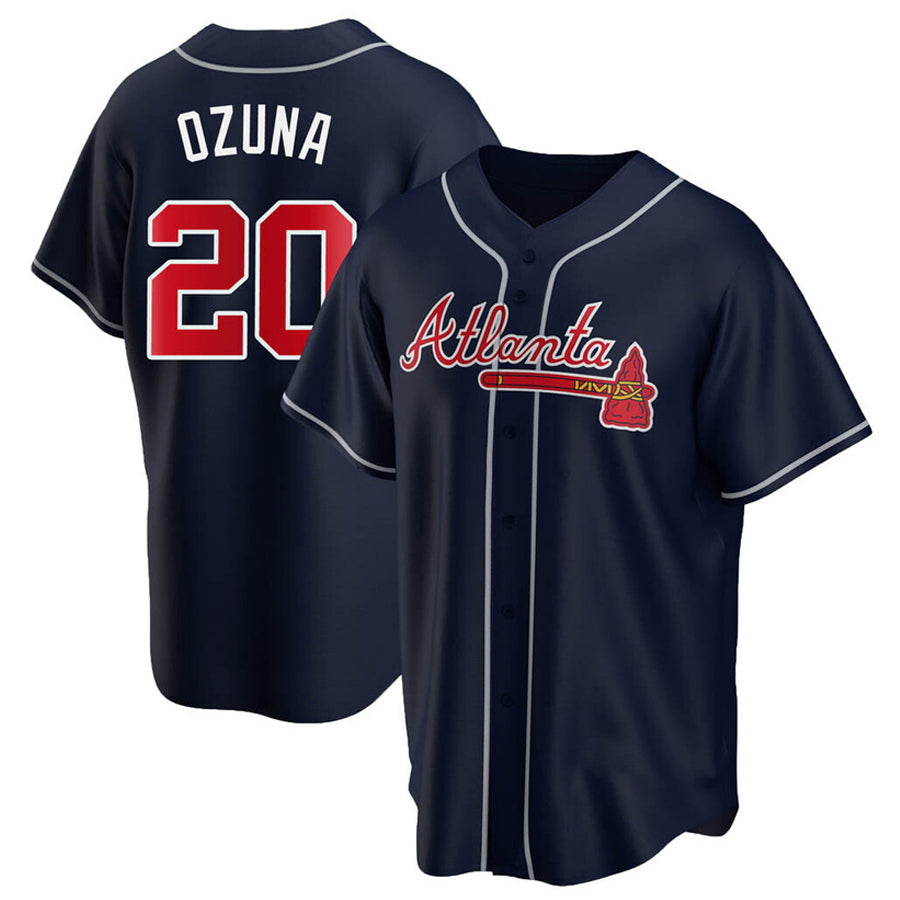 Custom #20 Navy ATL Baseball Shirt Top