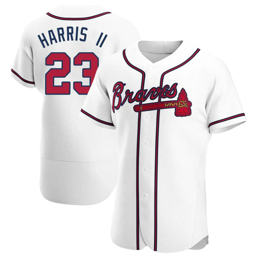 Custom #23 White ATL Baseball Shirt Top