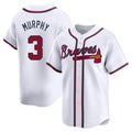 A.Braves #3 Dale Murphy Player White Limited Home Baseball Jerseys