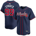 Custom #99 Navy ATL Baseball Shirt Top