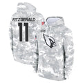 A.Cardinals #11 Larry Fitzgerald Player Arctic Camo Salute to Service Limited Hoodie Football Jerseys