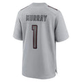Custom #1 Gray ARI Football Shirt Top