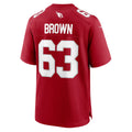 Custom #63 Brown ARI Football Shirt Top