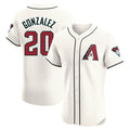 Custom #20 White ARI Baseball Shirt Top