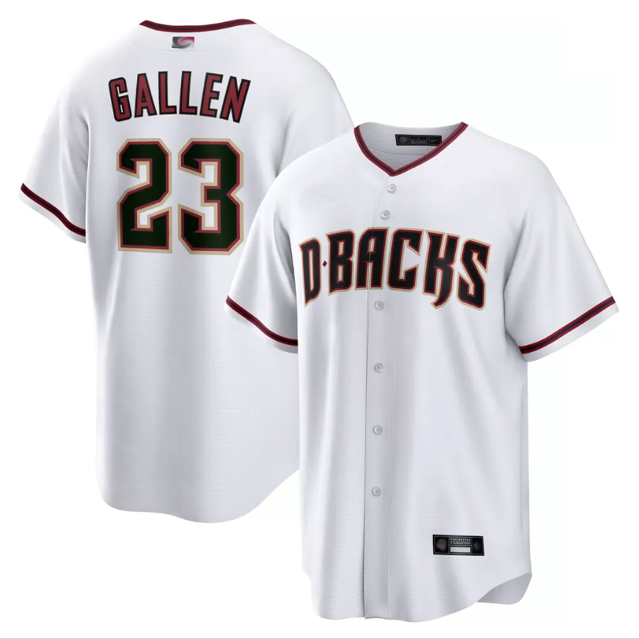 Custom #23 White ARI Baseball Shirt Top