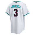 A.Diamondbacks #3 Evan Longoria Player White Replica Game Baseball Jerseys