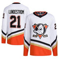 A.Ducks #21 Isac Lundestrom Player Fanatics Special Edition Breakaway White Hockey Jerseys