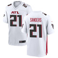 Custom #21 White ATL Football Shirt Top