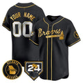Custom A.Braves Spring Training Patch Vapor Premier Limited ¨CStitched Baseball Jerseys