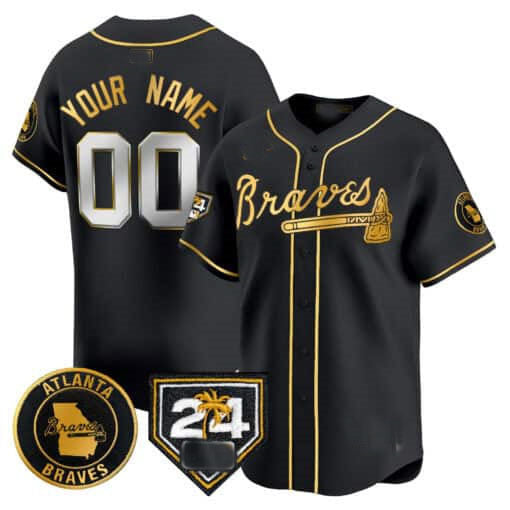 Custom A.Braves Spring Training Patch Vapor Premier Limited ¨CStitched Baseball Jerseys