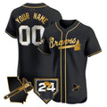 Custom A.Braves Spring Training & Georgia Patch Vapor Premier Elite ¨C Stitched Baseball Jerseys
