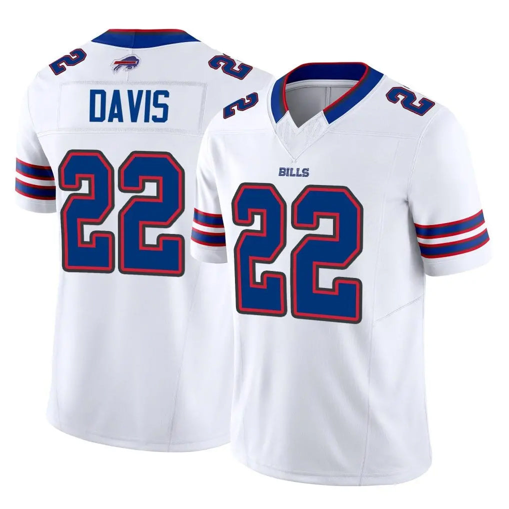 Custom #22 White BUF Football Shirt Top
