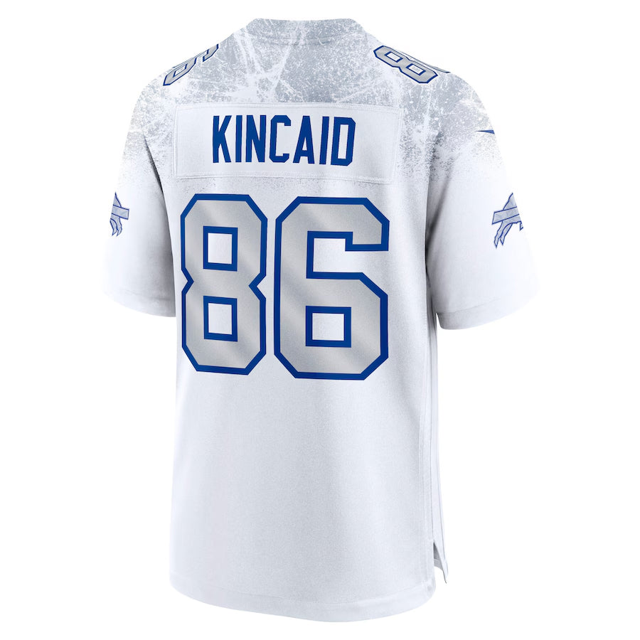 Custom #86 White BUF Football Shirt Top