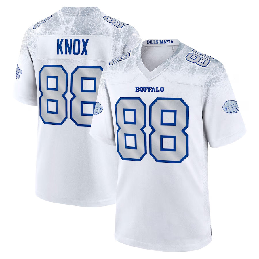 Custom #88 White BUF Football Shirt Top