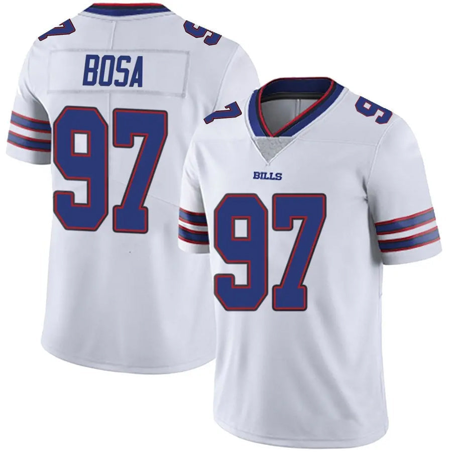 Custom #97 White BUF Football Shirt Top