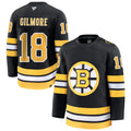 Custom #18 Black BOS Hockey Shirt Top