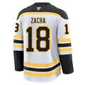B.Bruins #18 Pavel Zacha Player Fanatics Home Breakaway White Hockey Jerseys