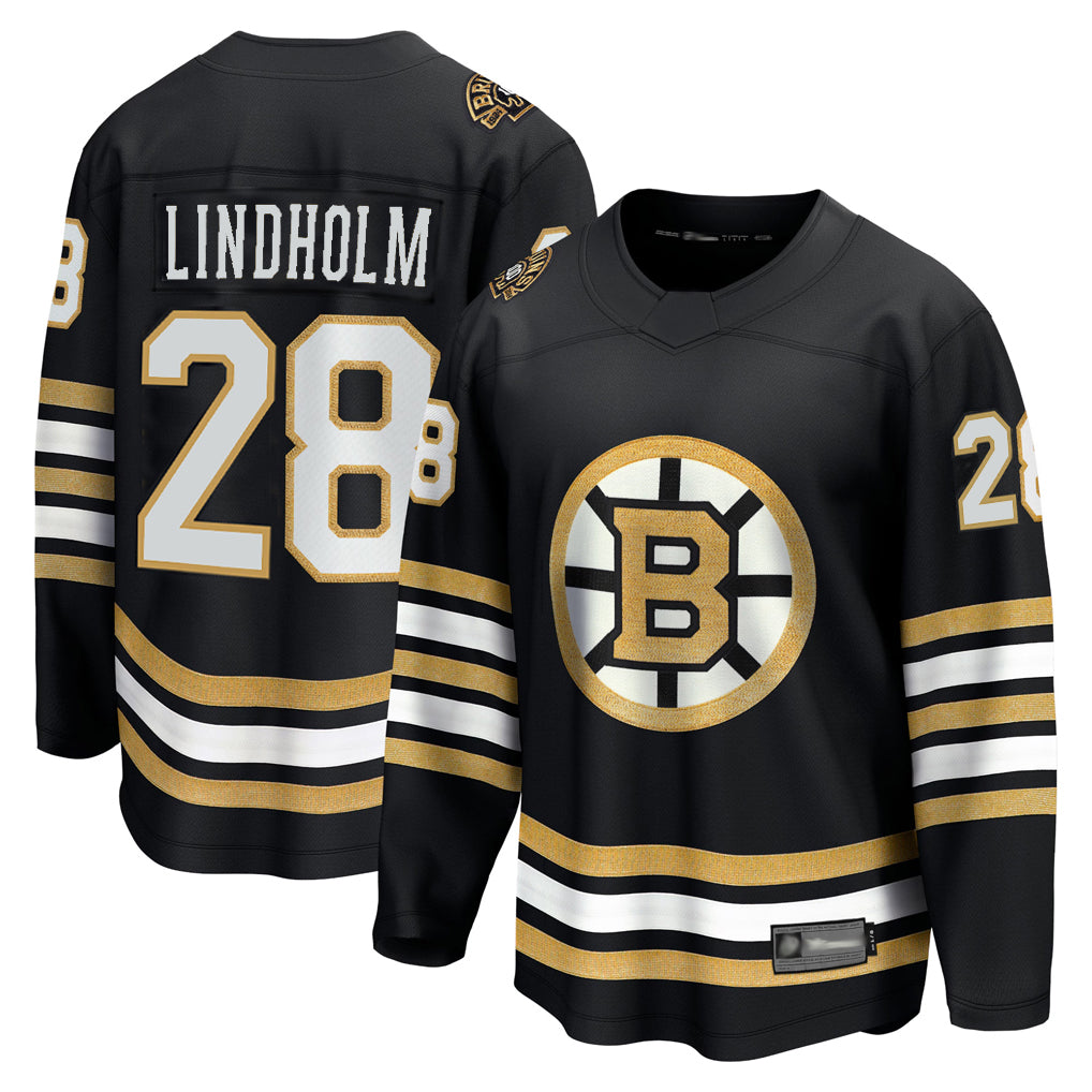 Custom #28 Black BOS Hockey Shirt Top
