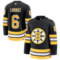 B.Bruins #6 Mason Lohrei Player Fanatics Home Premium Home Black Hockey Jerseys