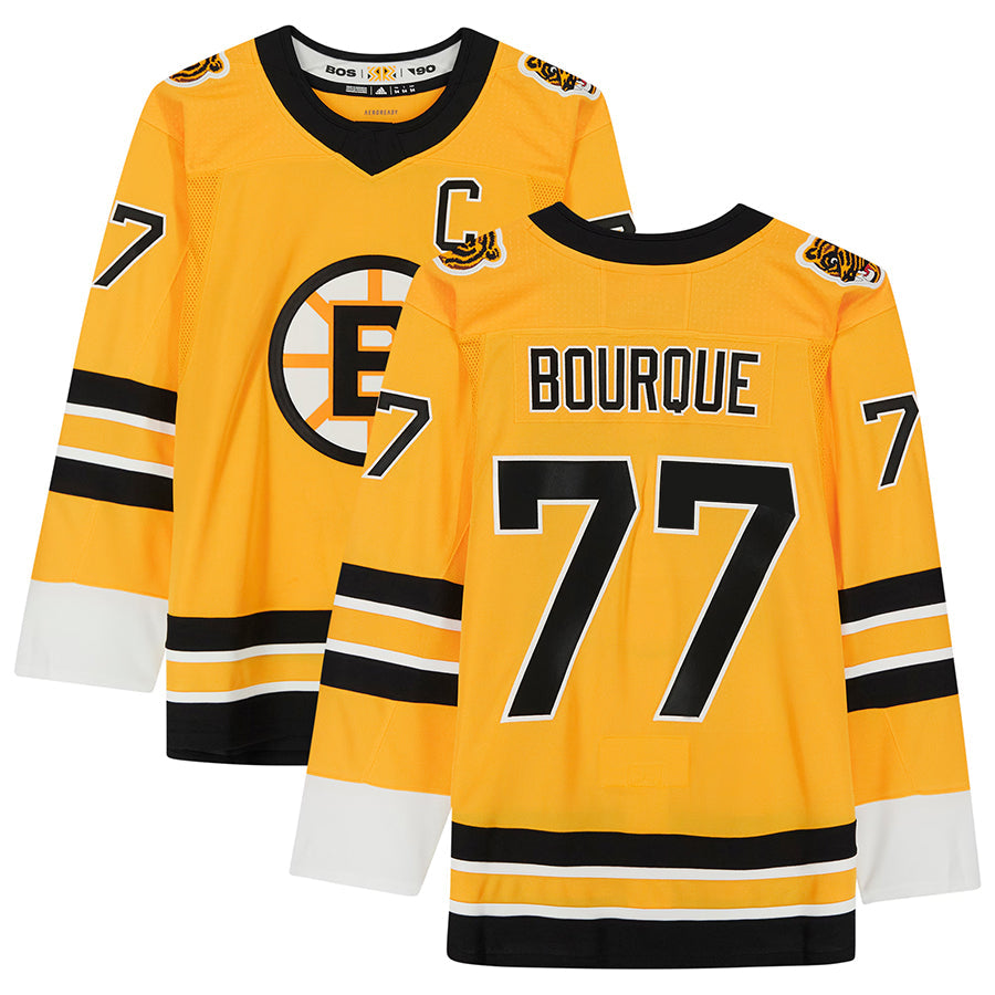 Custom #77 Gold Retro BOS Hockey Shirt Top