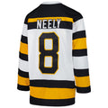 Custom #8 White 1991 BOS Hockey Shirt Top