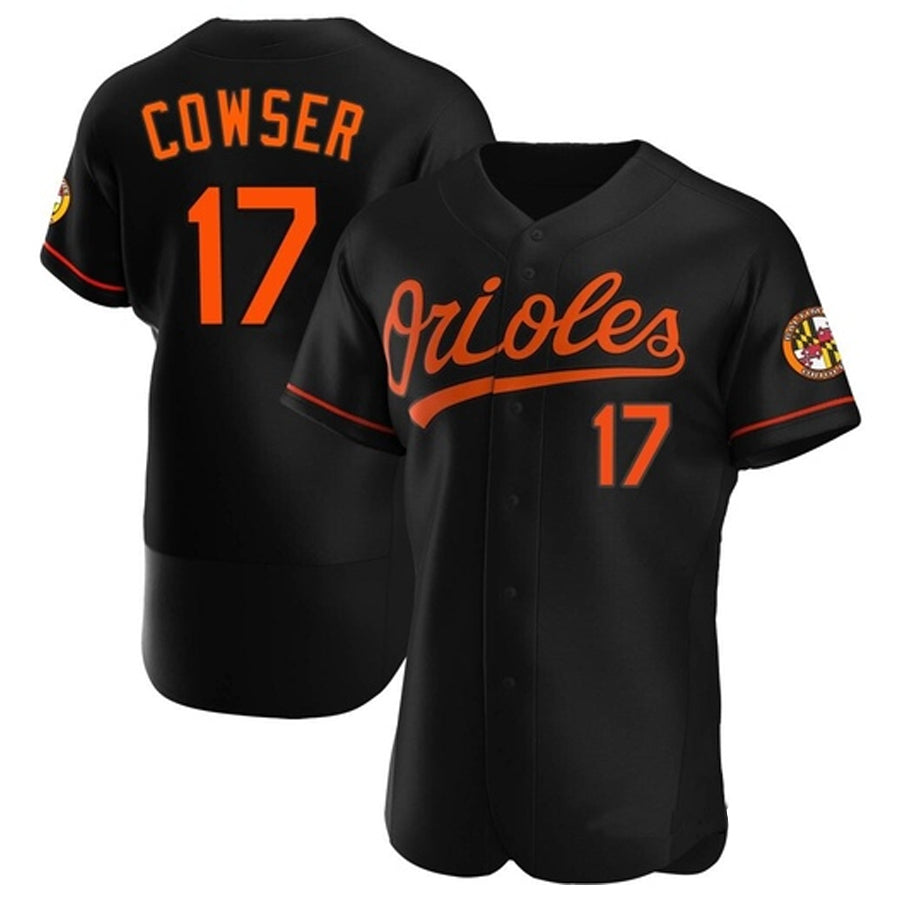 B.Orioles #17 Colton Cowser Player Black Limited Elite Game Baseball Jerseys