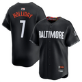 B.Orioles #7 Jackson Holliday Player Black City Connect Replica Baseball Jerseys