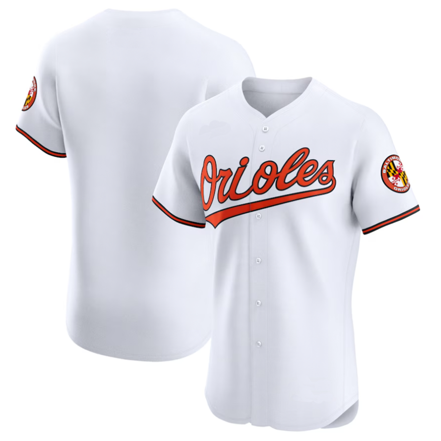 B.Orioles Blank Player White Alternate Vapor Premier Elite Baseball Jerseys