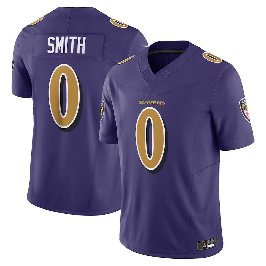 Custom #0 Purple BAL Football Shirt Top