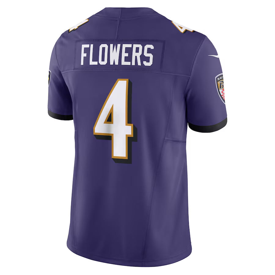 Custom #4 Purple BAL Football Shirt Top