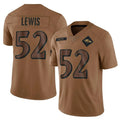 B.Ravens #52 Ray Lewis Player Brown Salute To Service Limited Football Jerseys