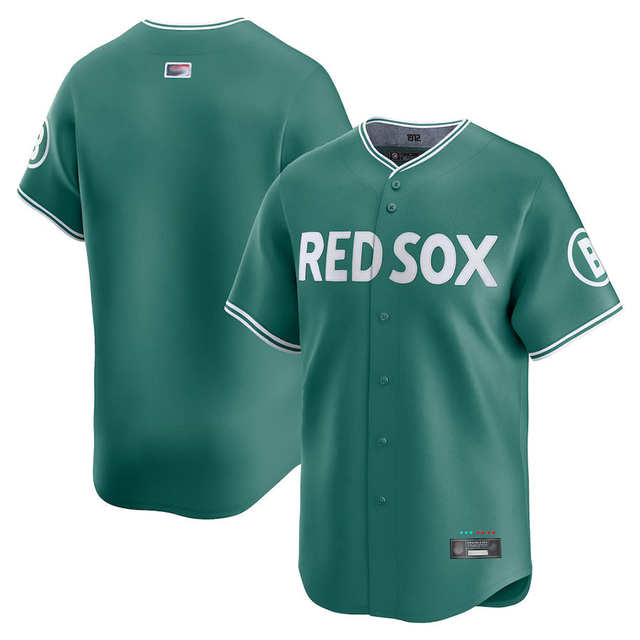 B.Red Sox Blank Player Green City Connect Limited Baseball Jerseys
