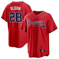 Custom #8 Red ATL Baseball Shirt Top