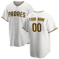Custom S.Diego Padres White Replica Baseball Jerseys