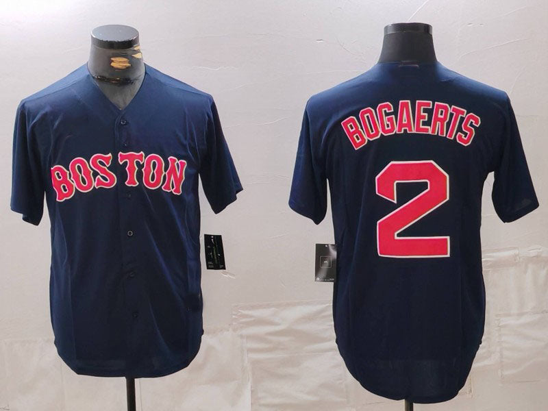 Custom #2 Grey BOS Baseball Shirt Top